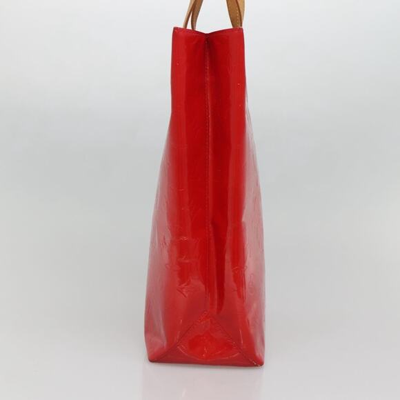 LOUIS VUITTON Monogram Vernis Reade MM Hand Bag Red Rouge M91086 - Picture 4 of 12